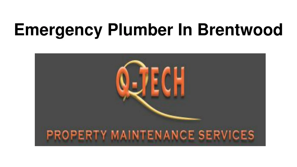 emergency plumber in brentwood