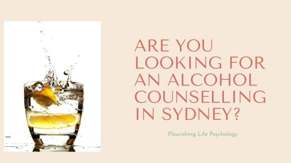 alcohol counselling in Sydney