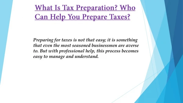 tax preparation services in Penrith