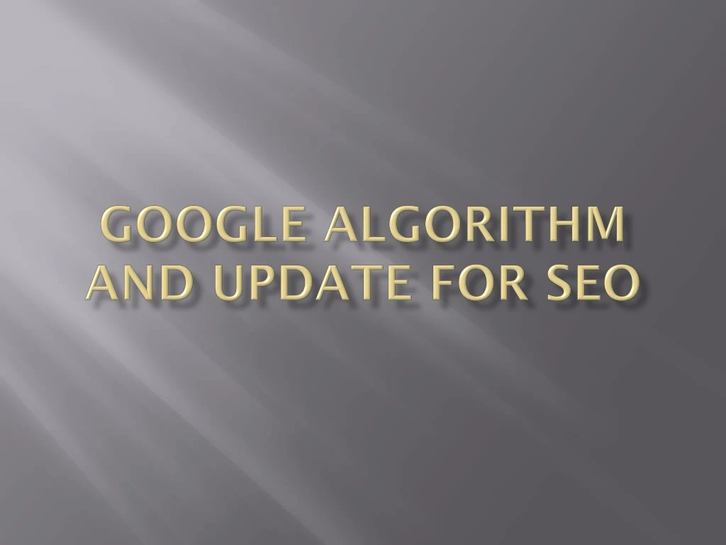 google algorithm and update for seo