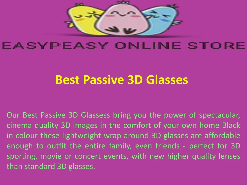 best passive 3d glasses