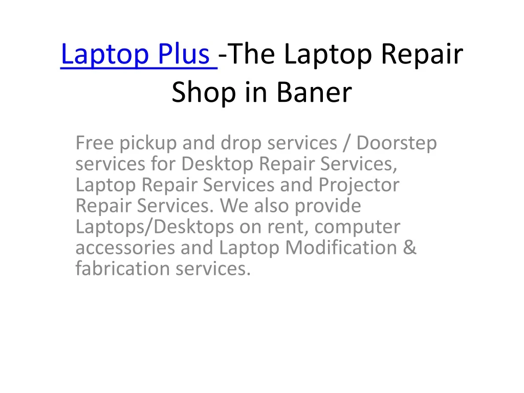 laptop plus the laptop repair shop in baner