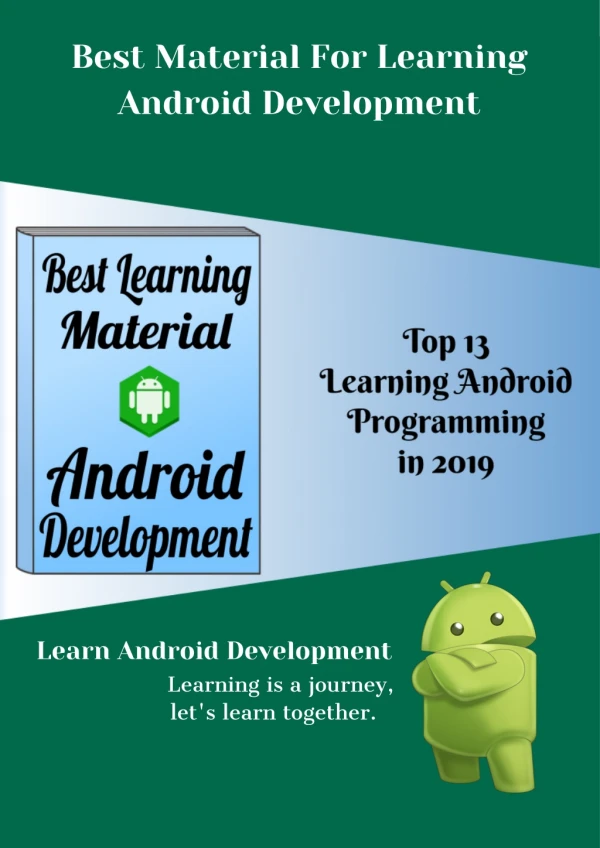 Learning Material For Android Development