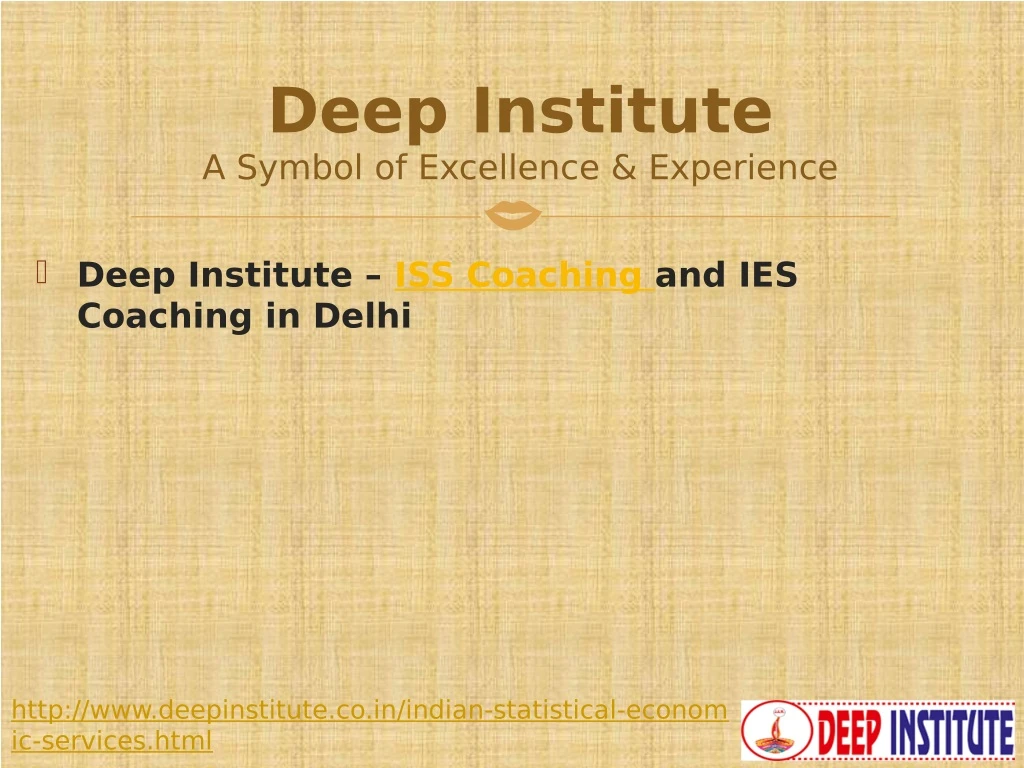 deep institute a symbol of excellence experience