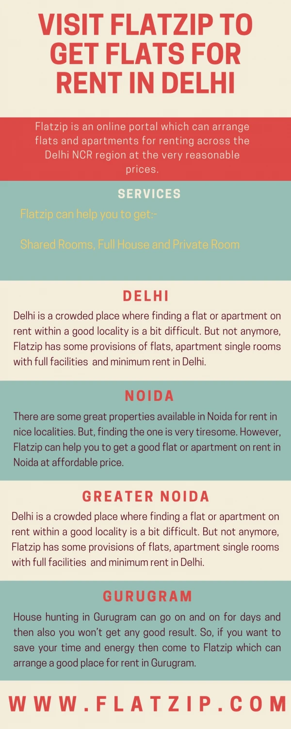 Visit Flatzip to Get Flats for Rent in Delhi
