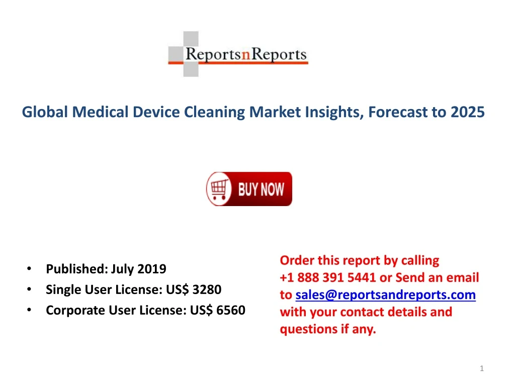 global medical device cleaning market insights