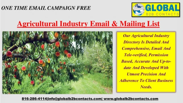 Agricultural Industry Email & Mailing List