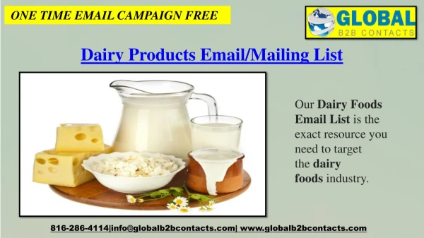 Dairy Products Email-Mailing List