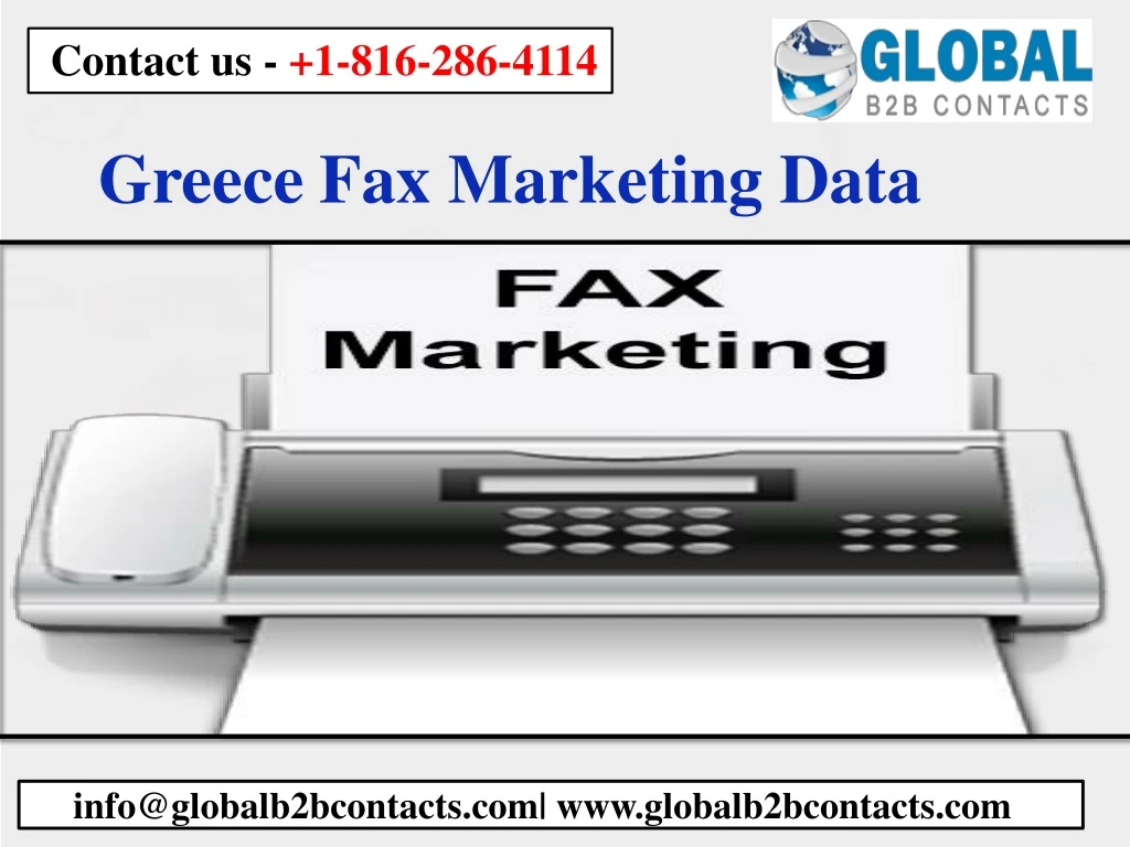 greece fax marketing data