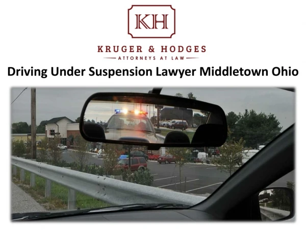 Driving Under Suspension Lawyer Middletown Ohio