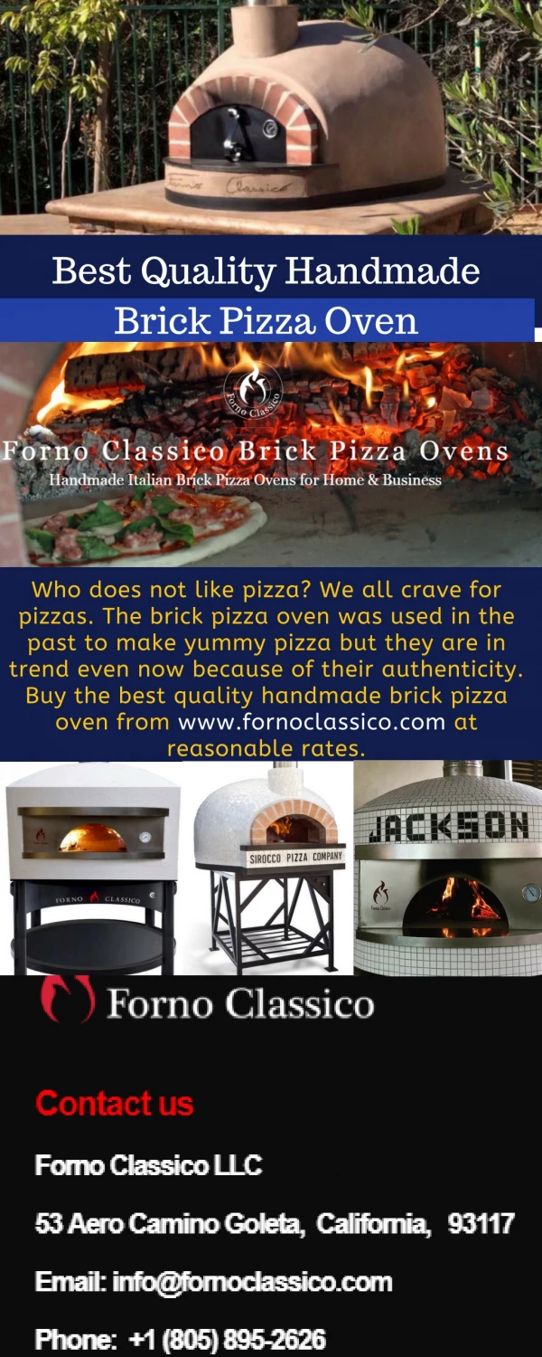 Best Quality Handmade Brick Pizza Oven - Fornoclassico.com