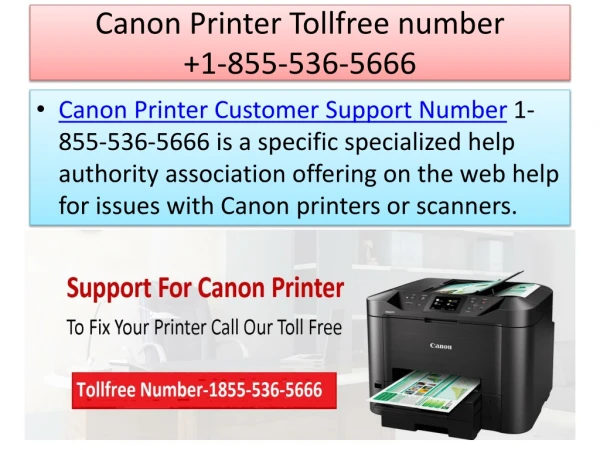 Canon Printer Tollfree number 1-855-536-5666
