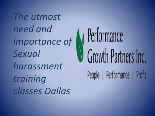 Sexual harassment training classes Dallas