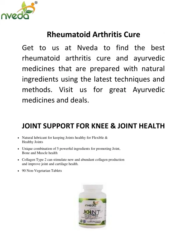 Rheumatoid Arthritis Cure - Nveda