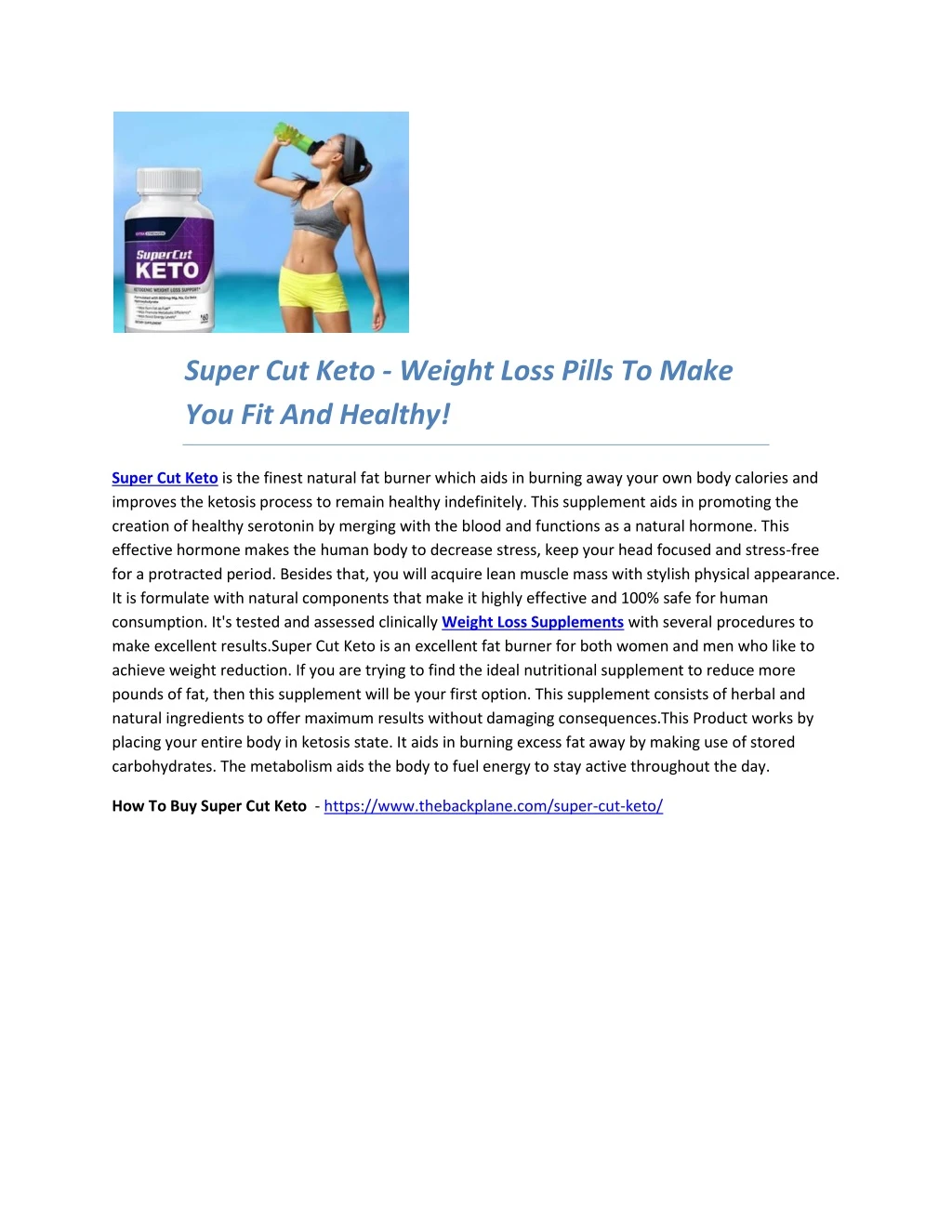 super cut keto weight loss pills to make