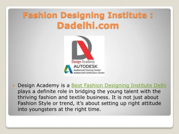 Fashion Designing Institute Kalkaji