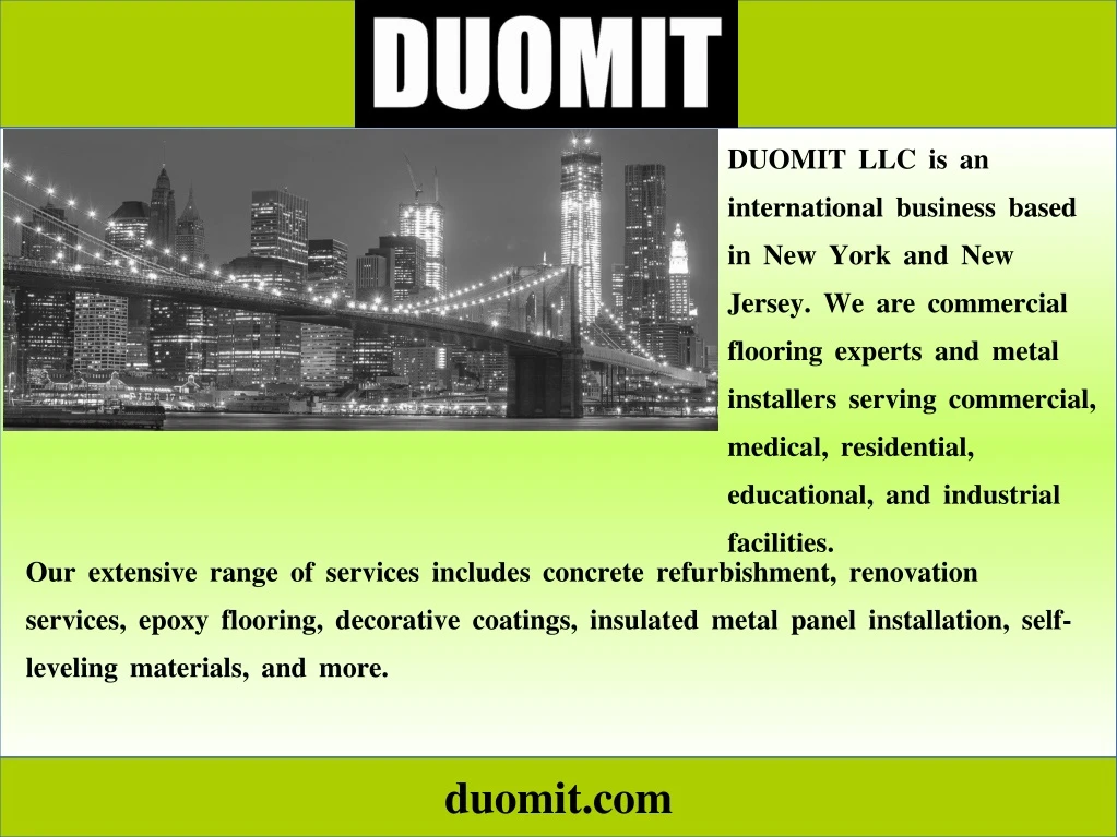 duomit llc is an international business based