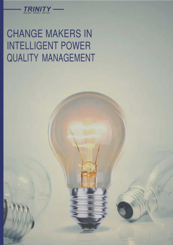 Trinity Energy | Change makers in intelligent Power Quality Management