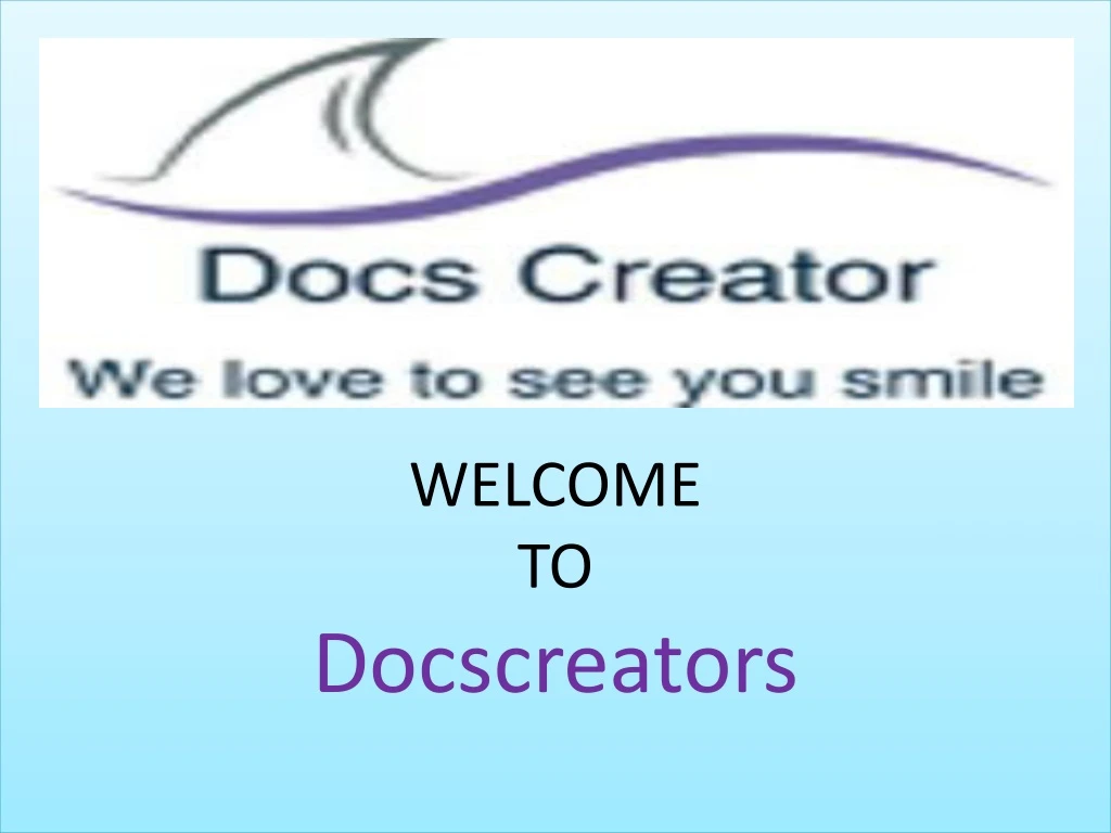 welcome to docscreators