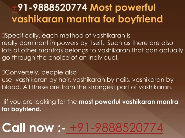91-9888520774 Most powerful vashikaran mantra for boyfriend