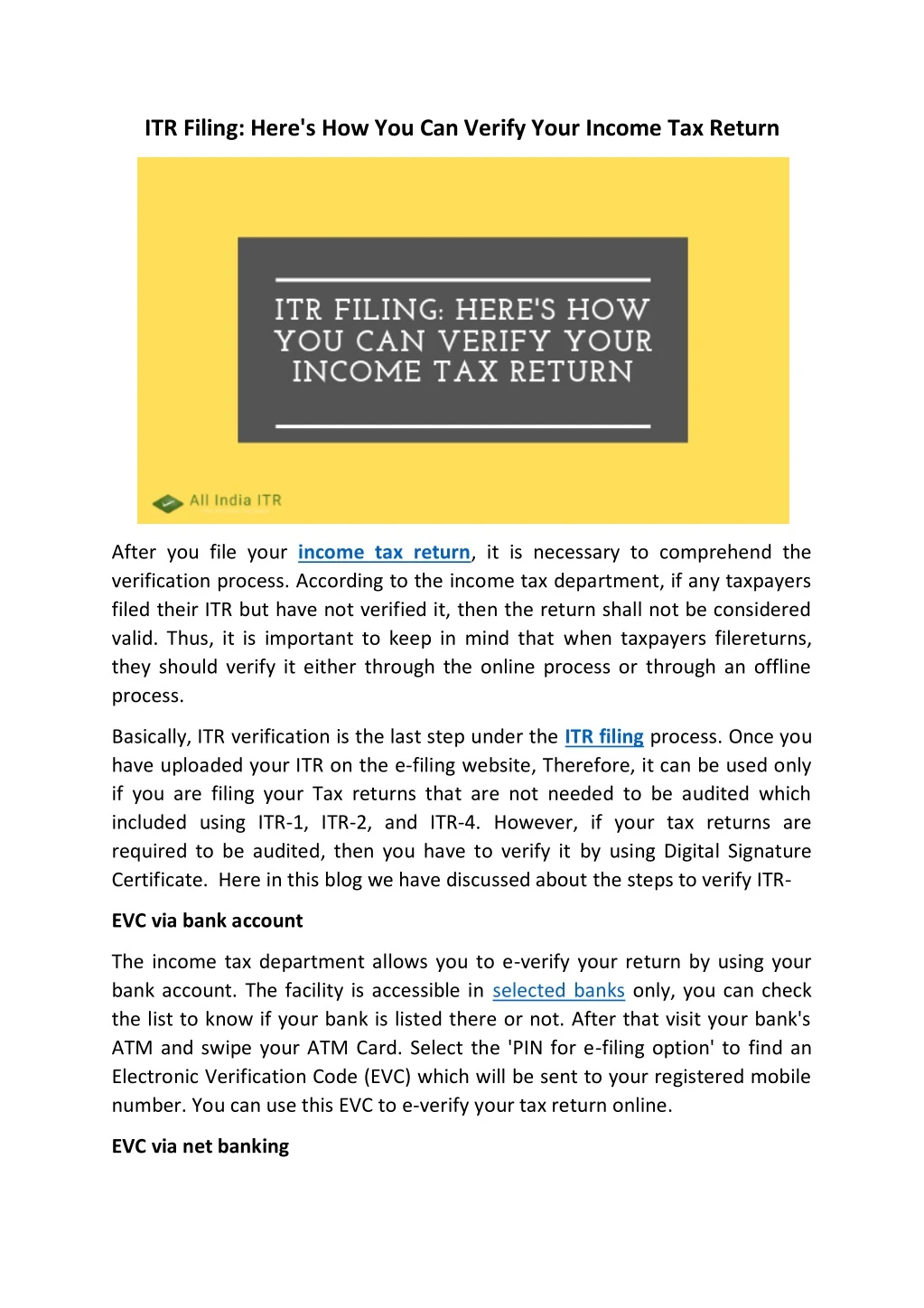 itr filing here s how you can verify your income