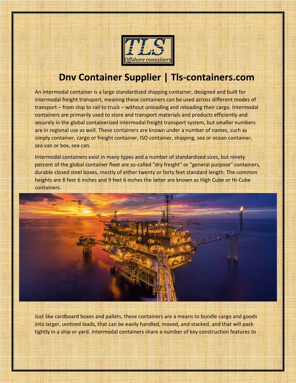 dnv container supplier tls containers com