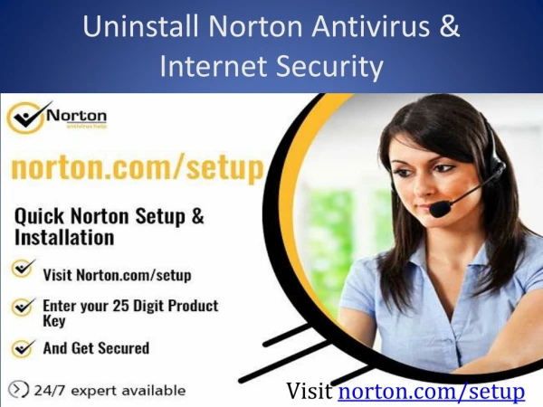 Uninstall Norton Antivirus & Internet Security