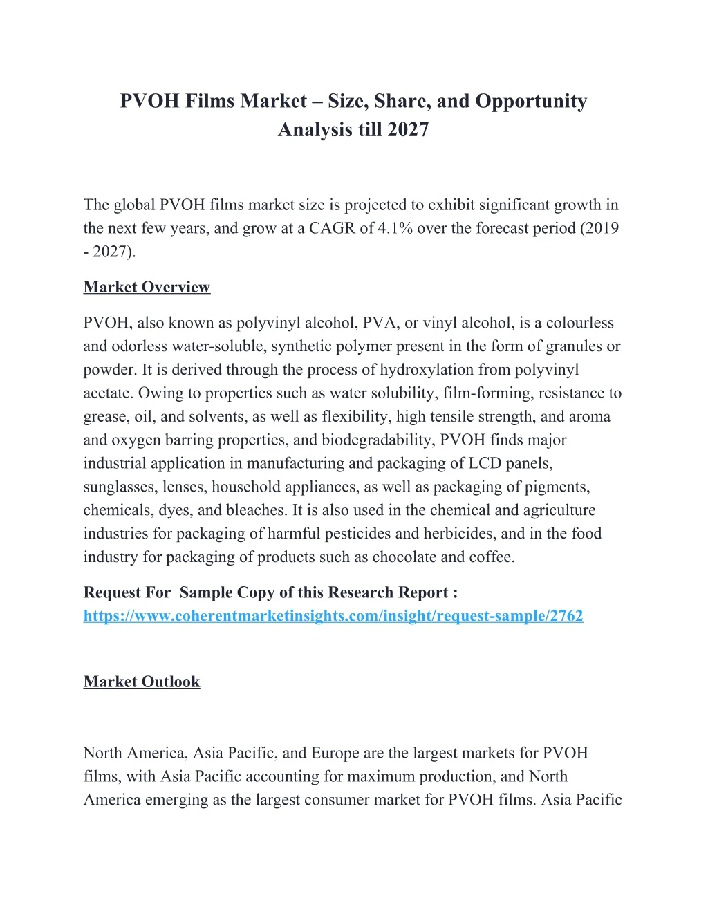 pvoh films market size share and opportunity