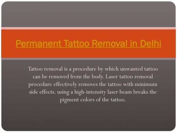Tattoo Removal in Paschim vihar | Tattoo Removal in Delhi