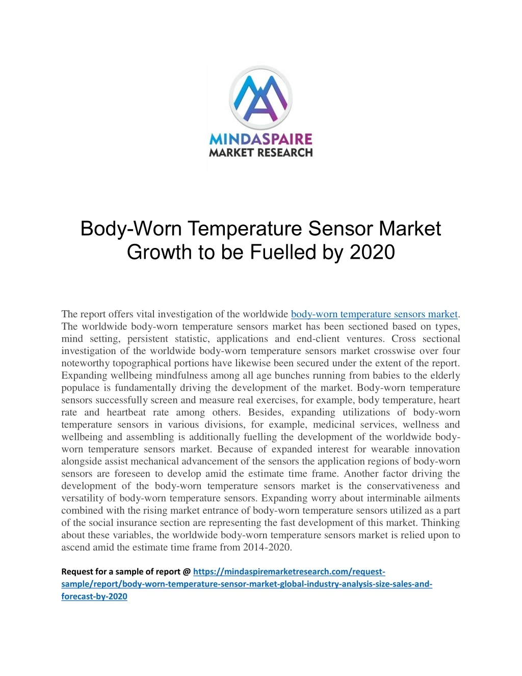 body worn temperature sensor market growth
