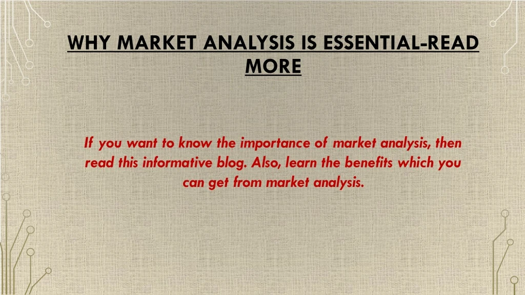 why market analysis is essential read more