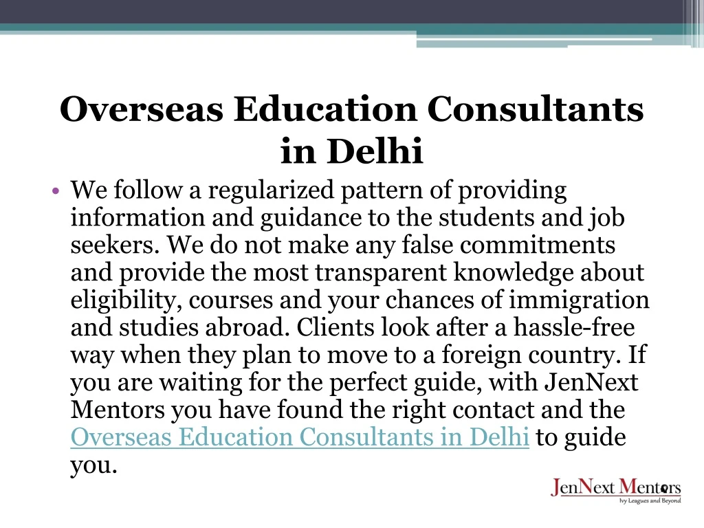 overseas education consultants in delhi