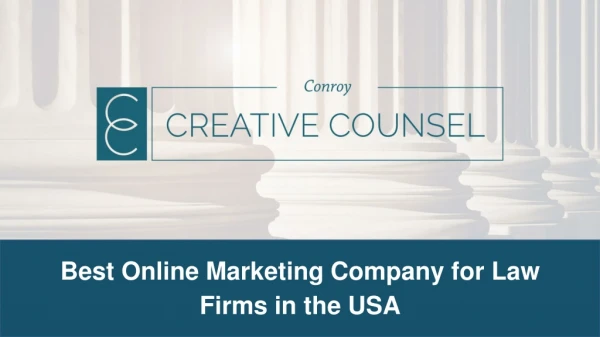 Best Online Marketing Company for Law Firms in the USA