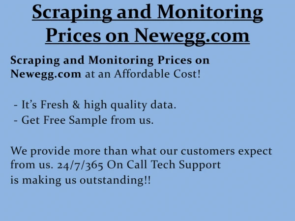 scraping and monitoring prices on newegg com