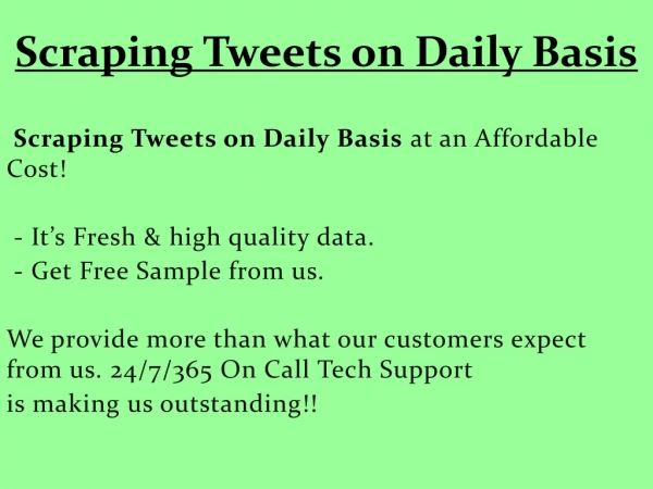 scraping tweets on daily basis