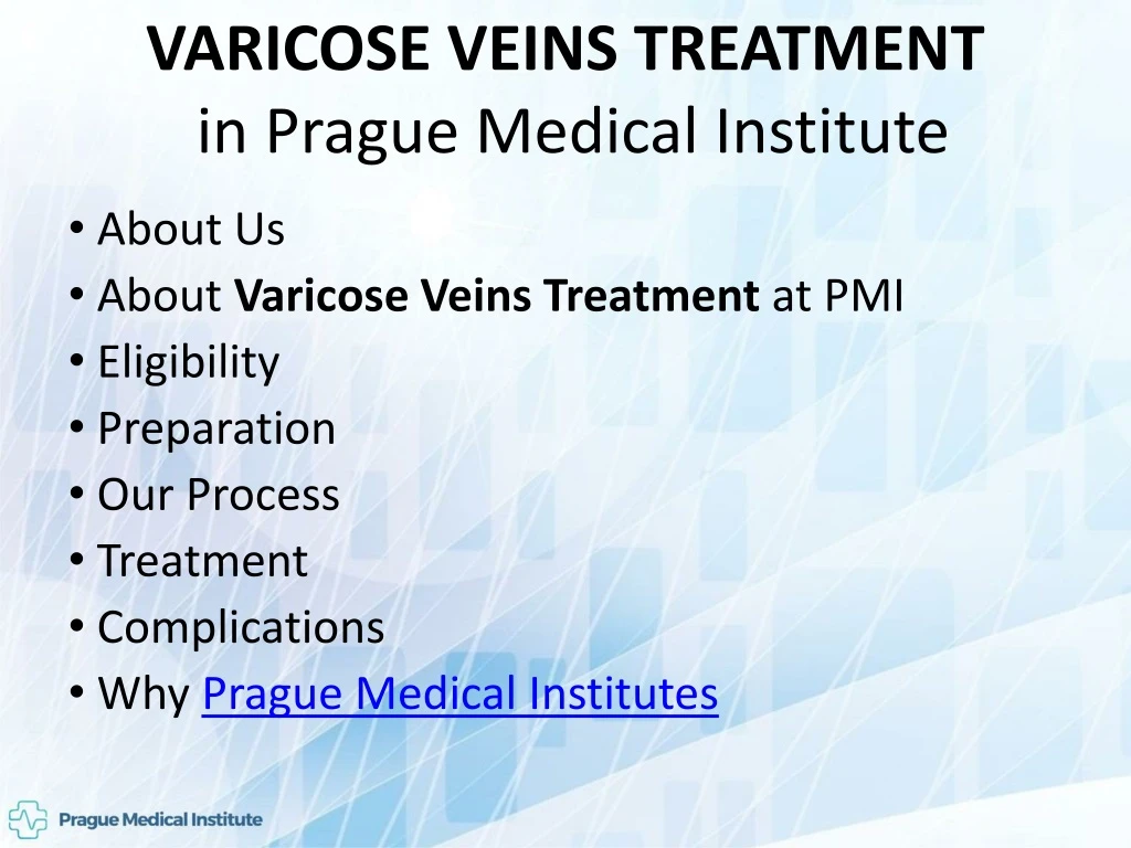 varicose veins treatment in prague medical institute