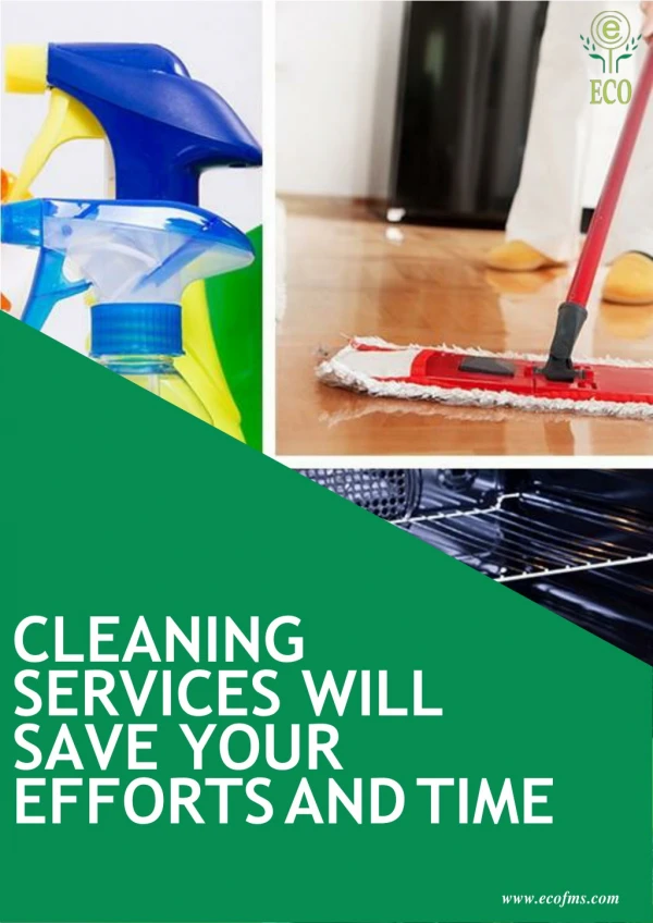 Cleaning Services Will Save Your Efforts and Time