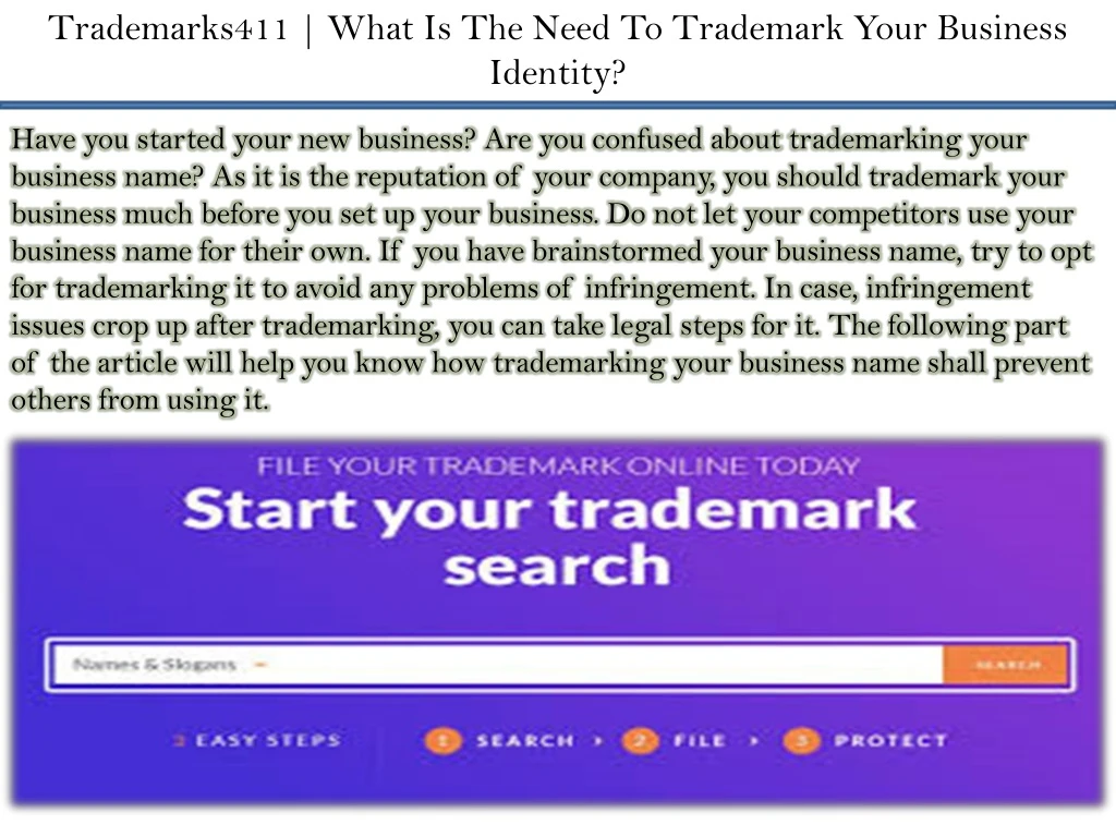 trademarks411 what is the need to trademark your