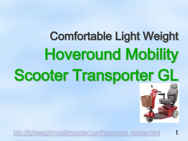 Hoveround Mobility Scooters: Transporter GL Review