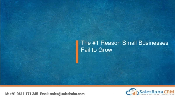 The #1 Reason Small Businesses Fail to Grow