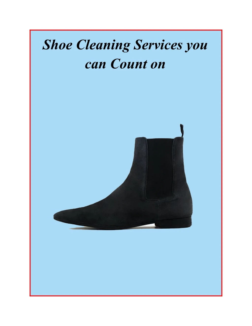 shoe cleaning services you can count on