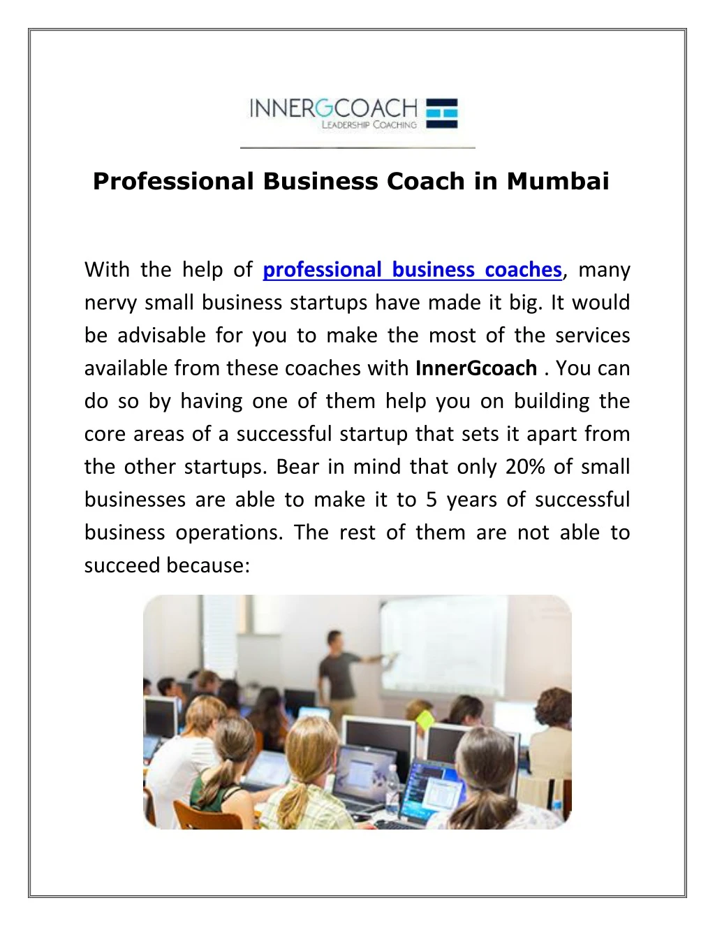 professional business coach in mumbai