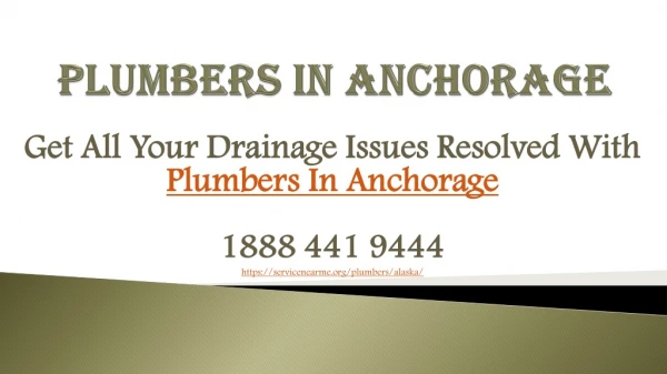 Get All Your Drainage Issues Resolved With Plumbers In Anchorage