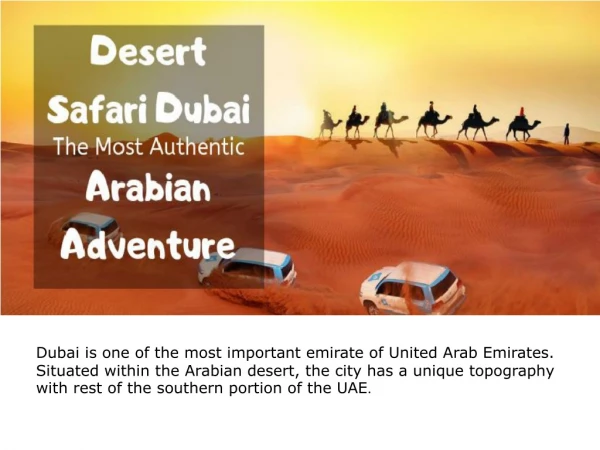 Evening Desert Safari Dubai