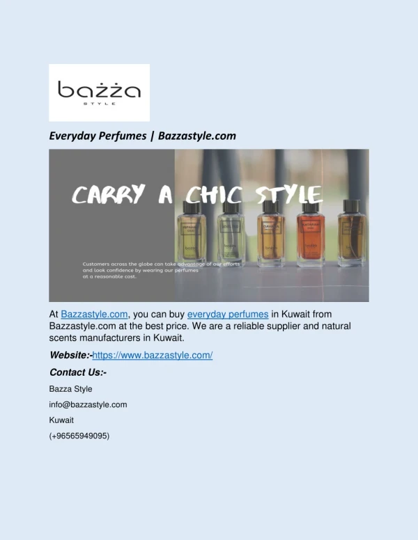 Everyday Perfumes | Bazzastyle.com