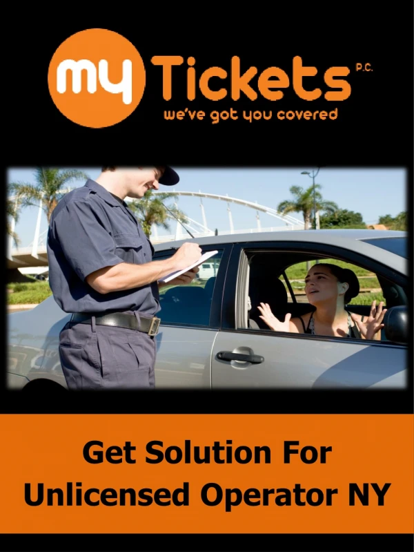 Get Solution For Unlicensed Operator NY