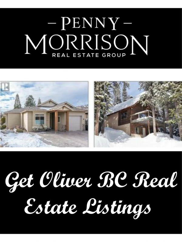 Get Oliver BC Real Estate Listings