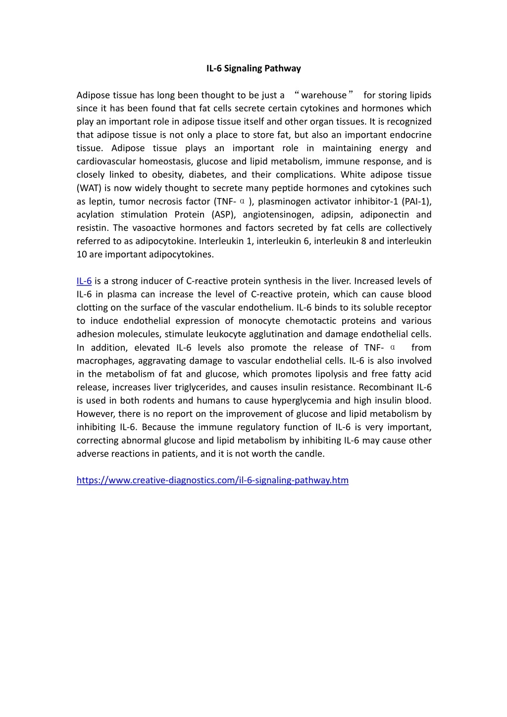 il 6 signaling pathway