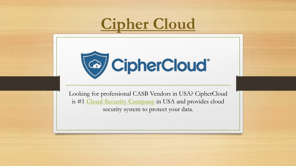 cipher cloud