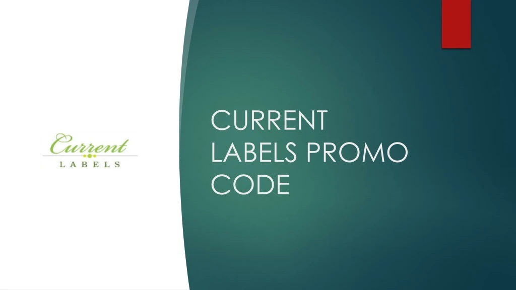 PPT Current Labels Promo Code PowerPoint Presentation Free Download 